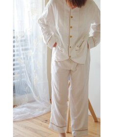 京和晒綿紗 【紗栄子さん愛用パジャマの色違い/UNISEX】ガーゼパジャマ 2重合わせ 白