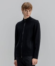 JOSEPH HOMME 【新柄】 ヴィスコースリンクス　ハイネックジップアップカーディガン