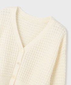 GRACE CONTINENTAL ワッフルショートニットカーディガン