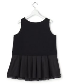 23区 【先行予約】ナチュラルコットンベア シアーペプラム タンクトップ