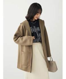 Green Parks ポンチフード付きカットカーディガン