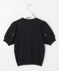 Feroux 【洗える】リボン刺繍ダイヤ柄 ニット