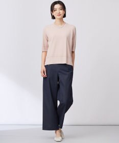 J.PRESS LADIES L 【洗える】RAYON ELITE STRETCH クルーネック ニット