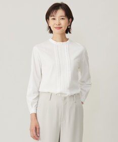 J.PRESS LADIES S プレーティングジャージー ピンタック カットソー