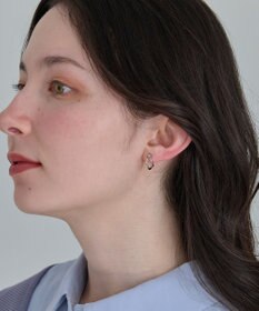 Phoebe 〈アレルギー対応〉ベーシックダブルフープセラミックピアス　シルバー