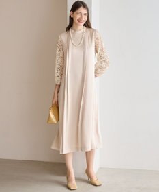 23区 【APPLAUDIR】ノーブルサテン レースコンビドレス