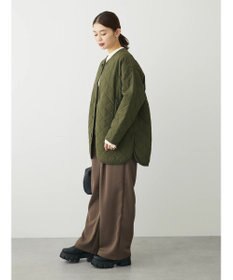 Green Parks キルティングノーカラーブルゾン