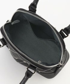 LA BAGAGERIE ラインストーンリベット　カウレザー2wayハンドバッグ