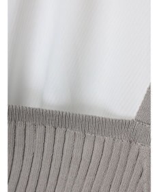 earth music&ecology ＳＥＴ２点ニットビスチェ＋ノーカラーシャツ