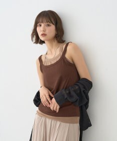 earth music&ecology 配色レイヤードタンクトップ