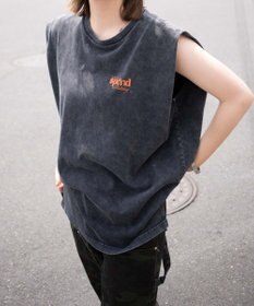 WEGO ヴィンテージウォッシュタックノースリーブT