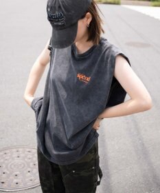 WEGO ヴィンテージウォッシュタックノースリーブT