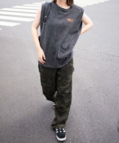 WEGO ヴィンテージウォッシュタックノースリーブT