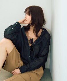 YECCA VECCA 3wayシアーリネンシャツ