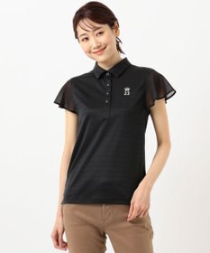 23区GOLF 【WOMEN】【吸汗速乾/日本製】ミラノリブボーダーシャツ