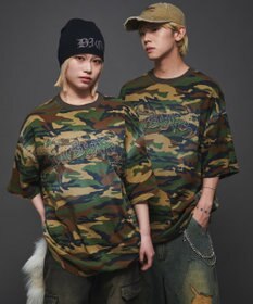 WEGO 【ユニセックス着用ITEM】ダメージアップリケグラフィックT（SS）