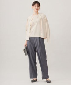 自由区 L 【カタログ掲載・洗える】TWラチネストレッチワイド パンツ