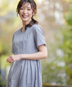 Tiaclasse 【洗える】サッカーストライプワンピース