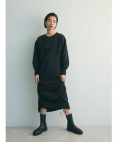 Green Parks armonia.異素材シャーリングワンピース