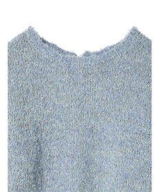 YECCA VECCA レースアップリボンヤーンニット