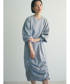 Green Parks armonia.異素材シャーリングワンピース