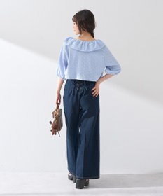 earth music&ecology フロントＺＩＰバックレースアップデニム