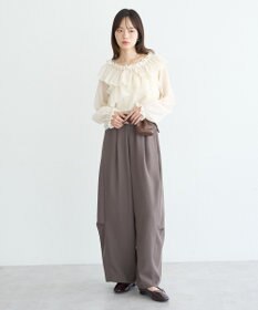 earth music&ecology シアードビーオフショルブラウス