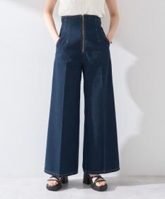 earth music&ecology フロントＺＩＰバックレースアップデニム