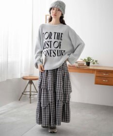 WEGO ロゴジャガードニットプルオーバー