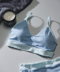 une nana cool 綿ベア天竺 カラーブロッキング ノンワイヤーブラジャー