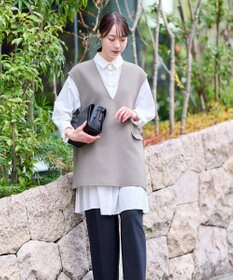 Phoebe <オンワード限定セット>痛くないシリーズ/金属アレルギー対応ソロパールフープライトフィットイヤリング×フォーマルパールビジューハーフブローチ