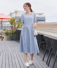 Tiaclasse 【洗える】サッカーストライプワンピース