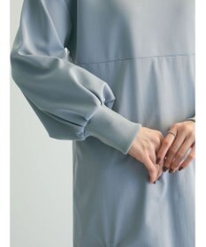 Green Parks armonia.異素材シャーリングワンピース