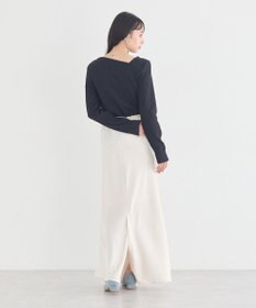 earth music&ecology アシメネックリブプルオーバー