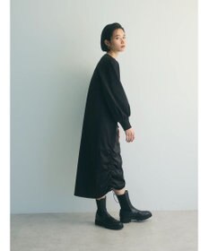 Green Parks armonia.異素材シャーリングワンピース