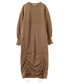 Green Parks armonia.異素材シャーリングワンピース
