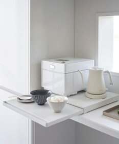 tower キッチン家電下スライドテーブル タワー ホワイト