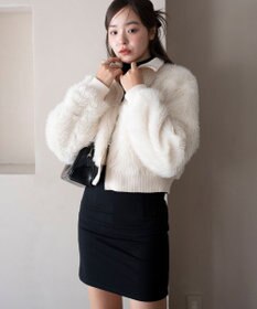 WEGO 【25年秋冬新作】フェイクファーショートブルゾン