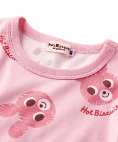 MIKI HOUSE HOT BISCUITS 【80-120cm】 キャビットフェイスプリント 腹巻き付き長袖パジャマ