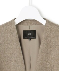 23区 【洗える】ウールライクカルゼ ノーカラー ジャケット
