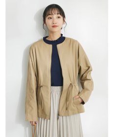 CRAFT STANDARD BOUTIQUE コットンギャバジンノーカラーＺＩＰブルゾン