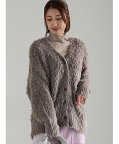 Te chichi シャギーVネックカーディガン