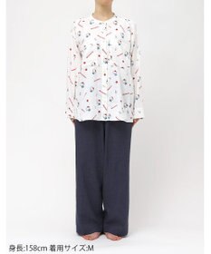 ワコール／睡眠科学 パジャマ 長袖 長ズボン 綿100%(本体) 寝返りしやすい 【睡眠科学×サンリオキャラクターズ】 レディース YDX651 睡眠科学／ワコール