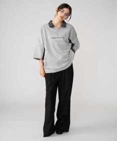 WEGO 【ユニセックス着用ITEM/MLサイズ展開】フェイクスウェードドルマンハーフZIPT（SS）