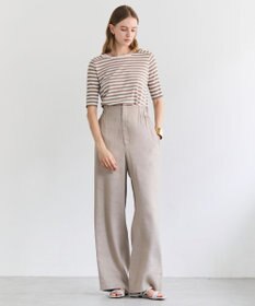 BEIGE， MICA / リネンブレンドイージーワイドパンツ