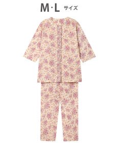 WACOAL パジャマ 7分袖 長袖 長ズボン 綿100%(本体) ローン素材 ミントン レディース NDT265 /ワコール