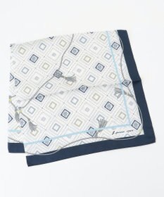J.PRESS LADIES azulejoスクエアプリント スカーフ