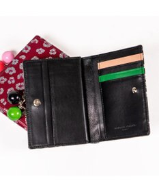 tsumori chisato CARRY グリッターフラワー がま口 2つ折り財布