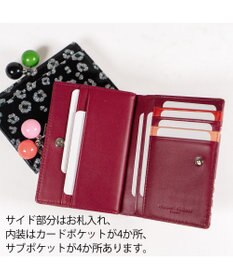 tsumori chisato CARRY グリッターフラワー がま口 2つ折り財布