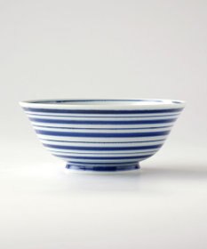 たち吉 【たち吉】おてがる丼ボーダー青〈１個〉波佐見焼